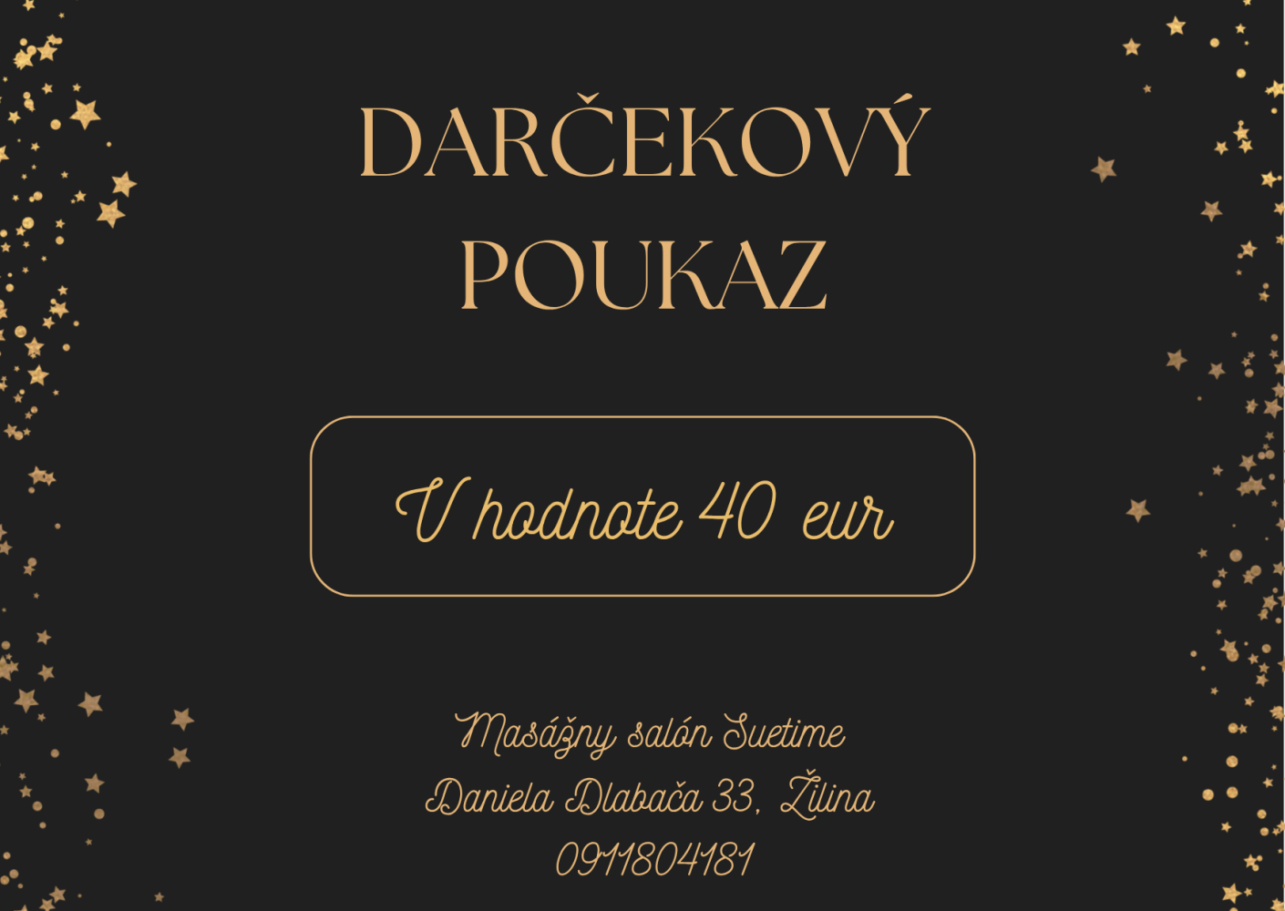Darčekový poukaz v hodnote 40 eur