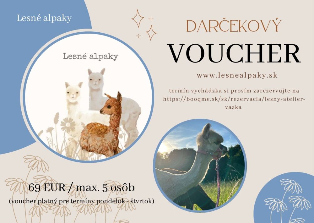 VOUCHER alpakatrekking (pondelok až štvrtok)
