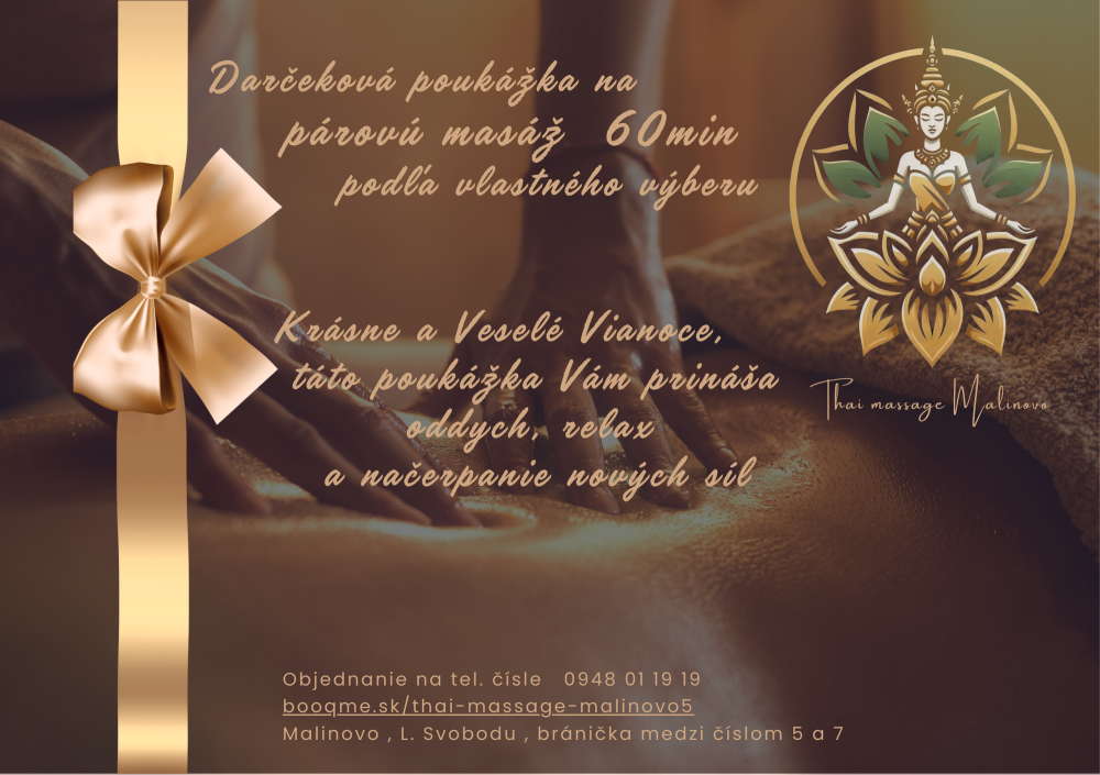 60min Párová masáž podľa vlastného výberu