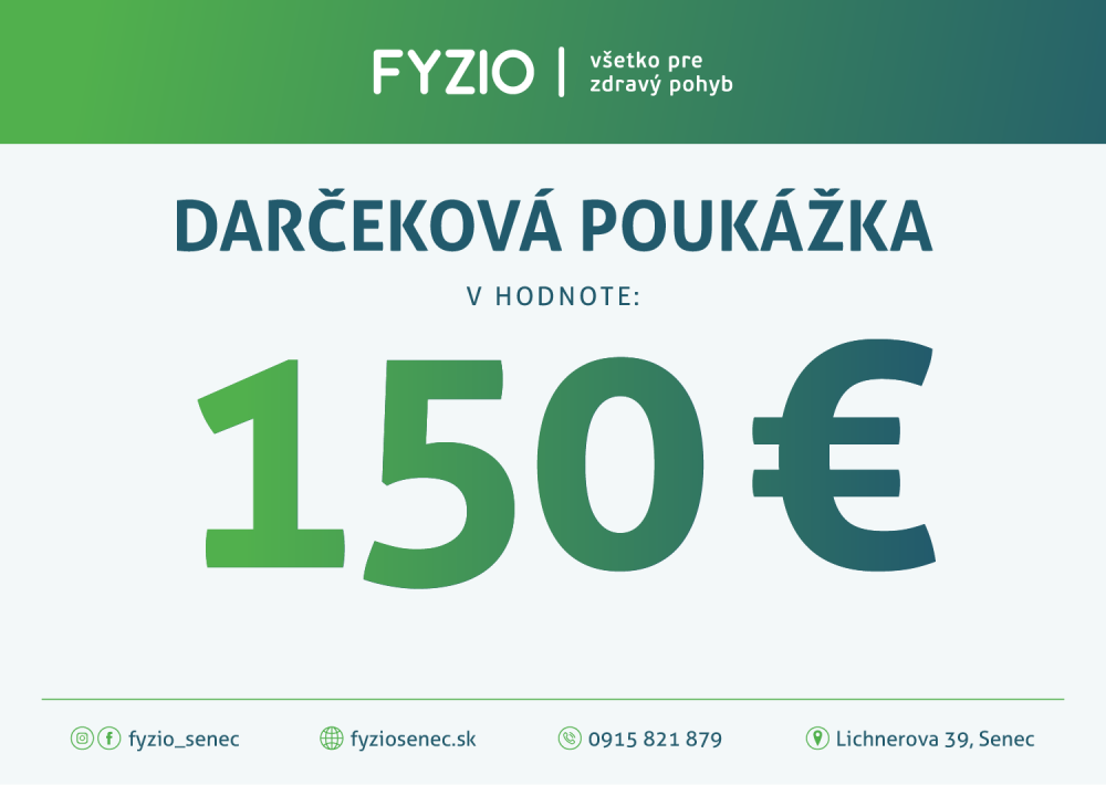 Darčeková poukážka 150 € / platnosť 6 mesiacov