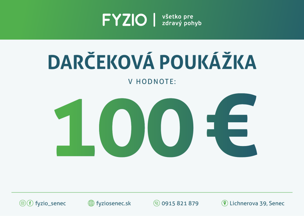 Darčeková poukážka 100 € / platnosť 6 mesiacov