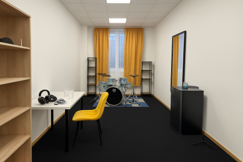 Prenájom hudobnej triedy / učebna / skúšobňa (21m2)