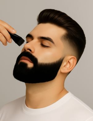 Střih + úprava vousů a dobarvení