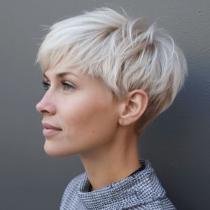 Full head bleach - krátke vlasy